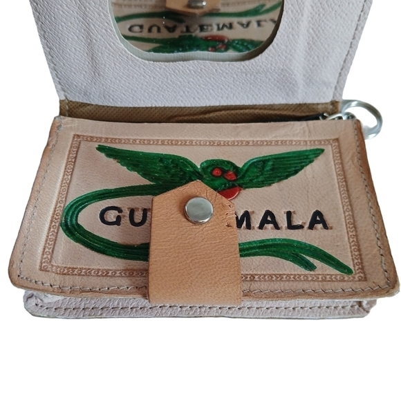 Guatemala Tourist Wallet Leather Embossed Hand Painted Crafts Mexico Unisex - Picture 8 of 14